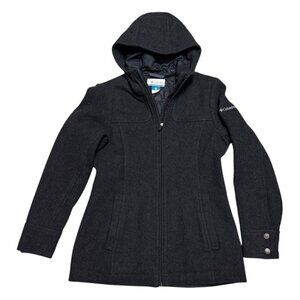 COLUMBIA RECYCLED WOOL Outdoor Winter Parka Ski Hooded Coat Jacket Womens Small